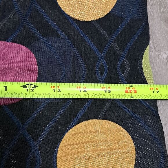 Anthropologie Maeve Tilde Polka Dot Palooza Retro Mod Metallic XS Black Motif NW - Picture 9 of 15